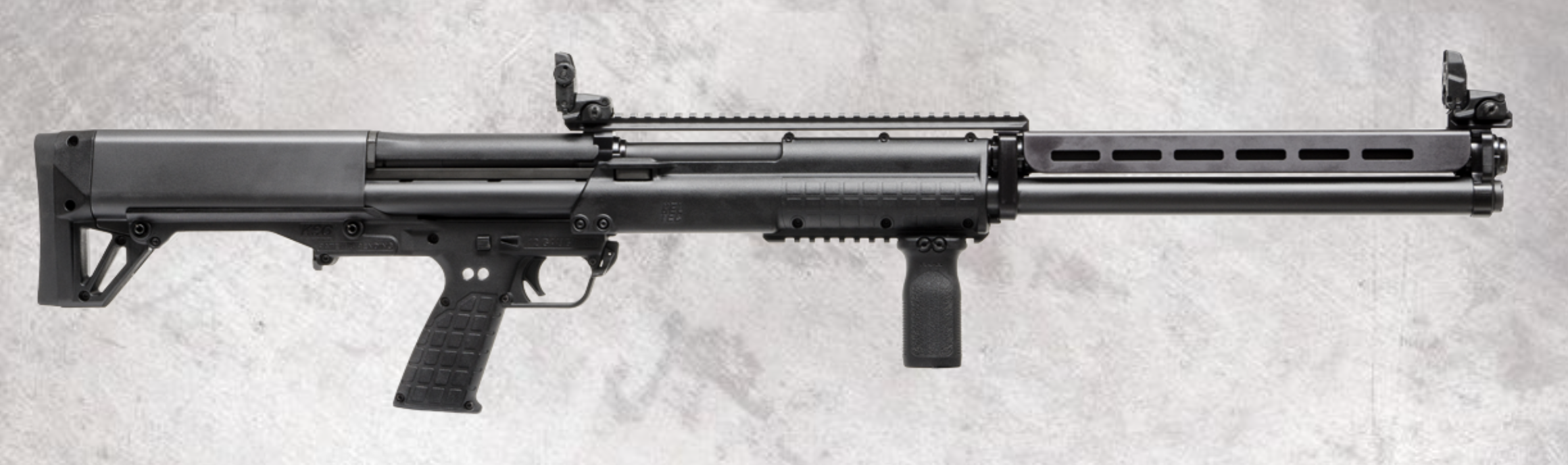 KelTec KSG-25 bullpup pump shotgun with dual magazine tubes