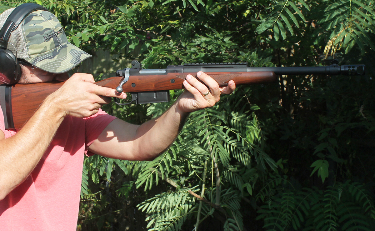 Ruger Gunsite Scout rifle in .450 Bushmaster for brush hunting