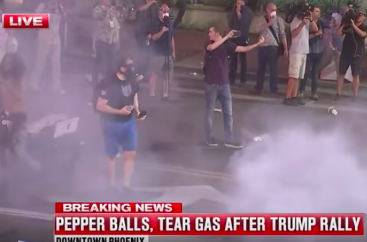 Anti-Trump Protester Shot in Crotch with Pepper Ball