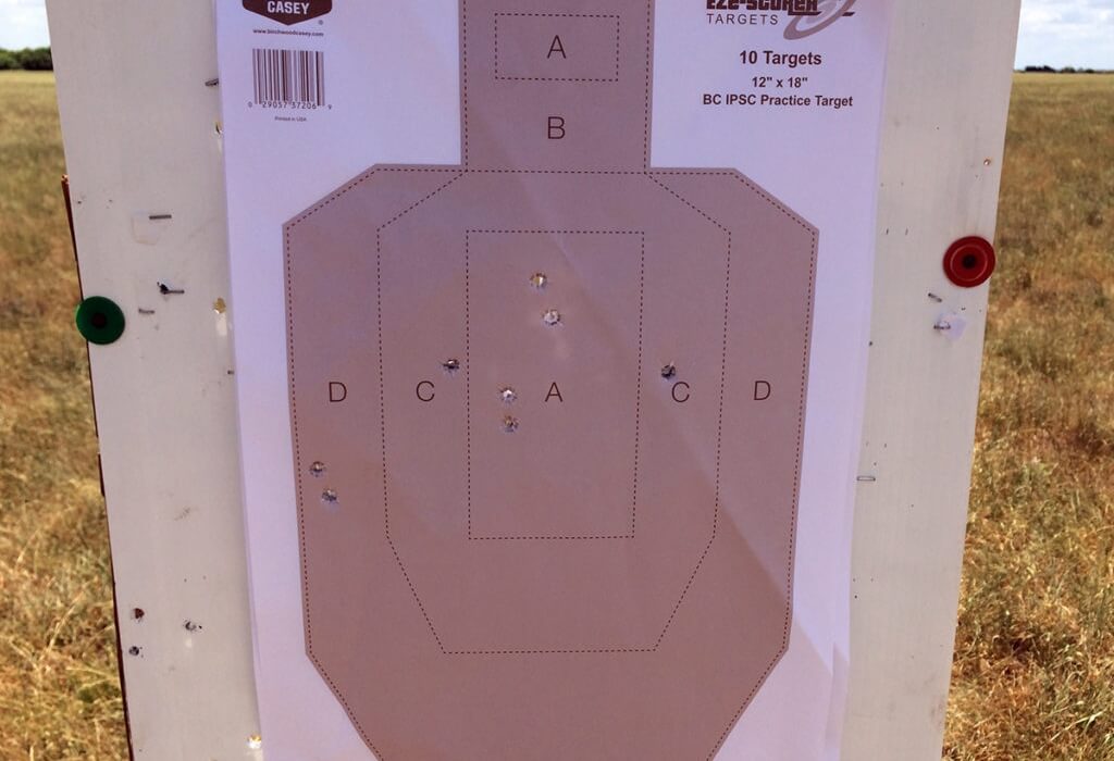 Shots fired: I managed to land all eight shots within the target from 60 feet.