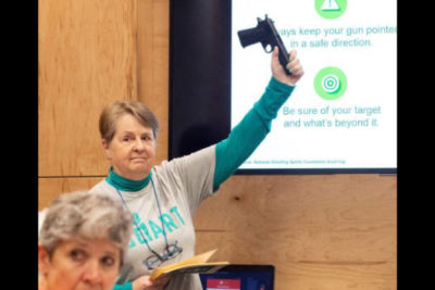 Moms Demand Action Instructor Teaches 'Gun Safety' by Holding Handgun by the Muzzle