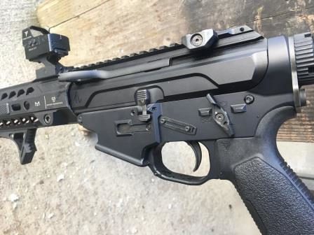 Side Cocking AR That Feeds From MP5 Magazines: Quarter Circle 10/ Strike Industries 9mm AR Build