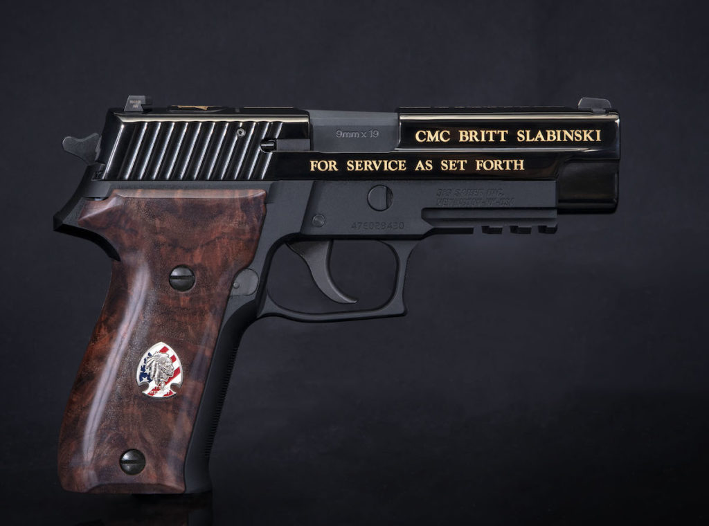 Medal of Honor Recipient Receives Commemorative MK25 Pistol from SIG Sauer