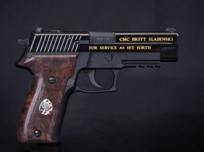 Medal of Honor Recipient Receives Commemorative MK25 Pistol from SIG Sauer