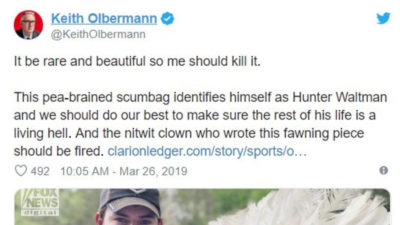 Keith Olbermann Apologizes for Anti-Hunter Comments