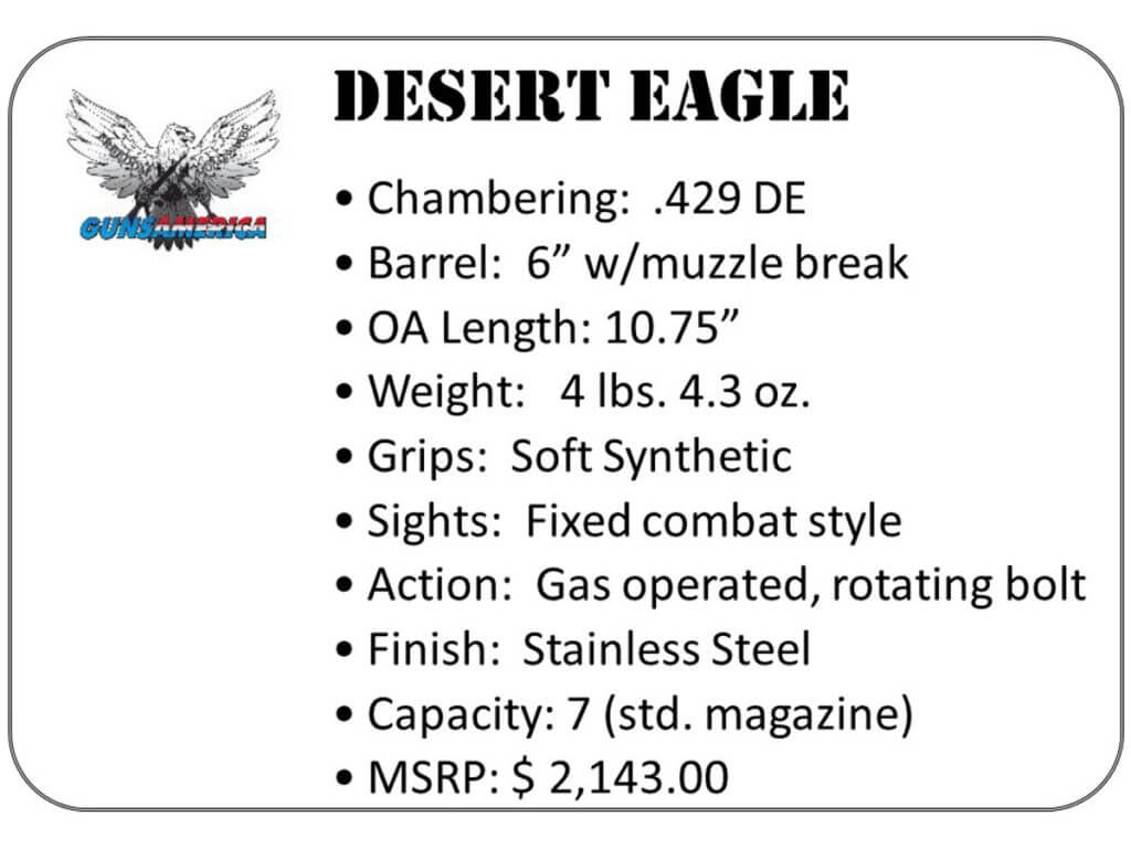 DESERT EAGLE SPREADS ITS WINGS AGAIN – With the New .429 DE Magnum!