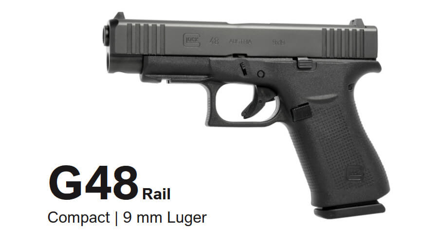 Glock updated their E.U. website with two new Model 43X and 48 Slimline pistols, now with accessory rails. 