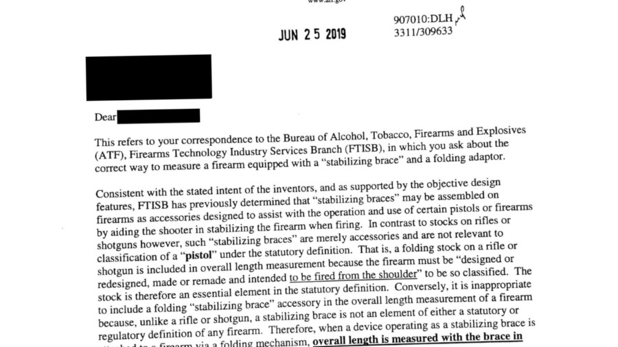 ATF Weighs in on Firearm Braces Once Again