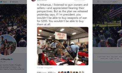 Robert 'Beto' O’Rourke Visits Arkansas Gun Show, Vows to Ban Their AR-15s