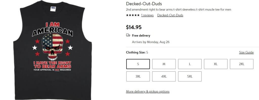 Walmart Pulls Down Pro-2A Shirt Sold Online, Caving to Anti-Gun Activists