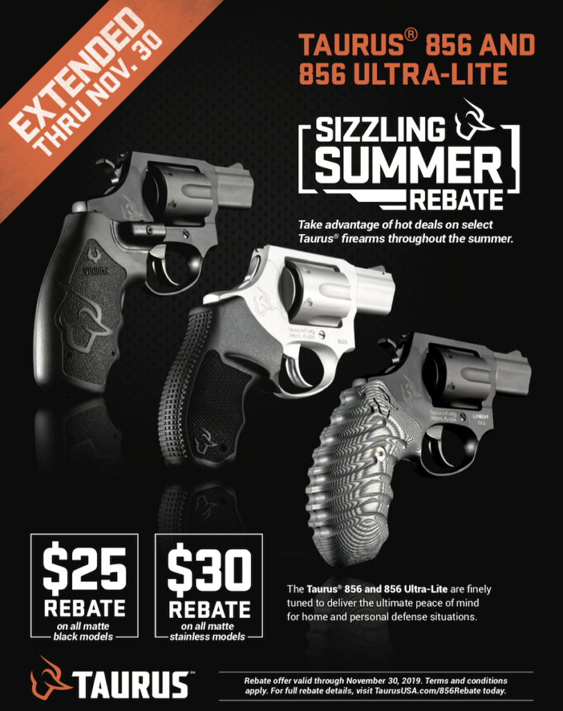 Taurus Extends Rebate on Select 856 and 856 Ultra-Lite Revolvers