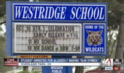 Felony Charge for 12-Year-Old Girl Giving Pistol Fingers in Class