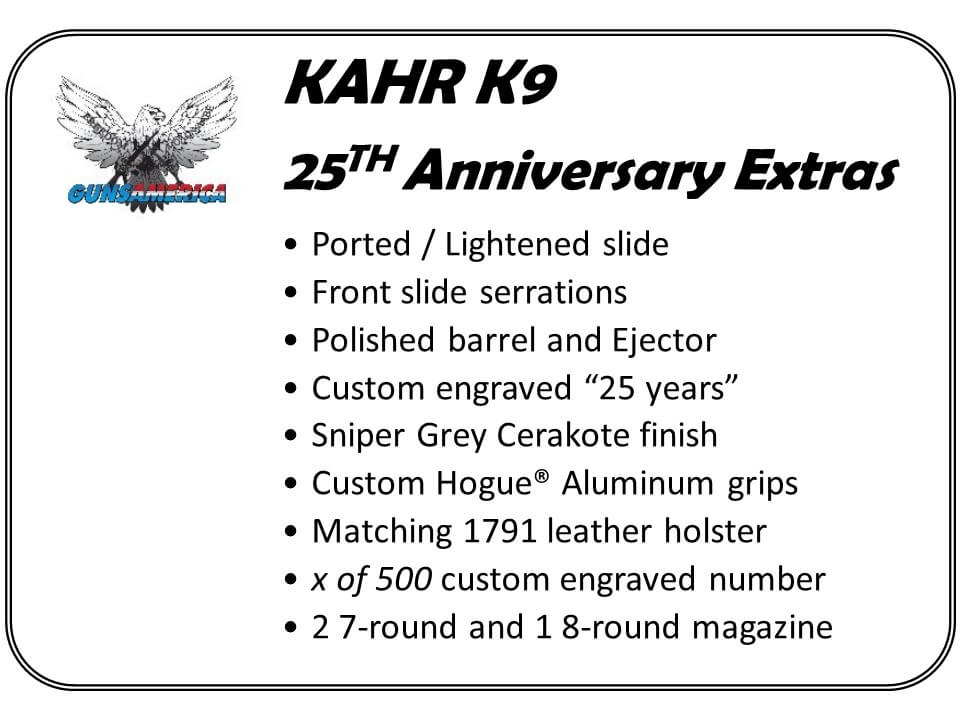 KAHR K9’s Silver Jubilee