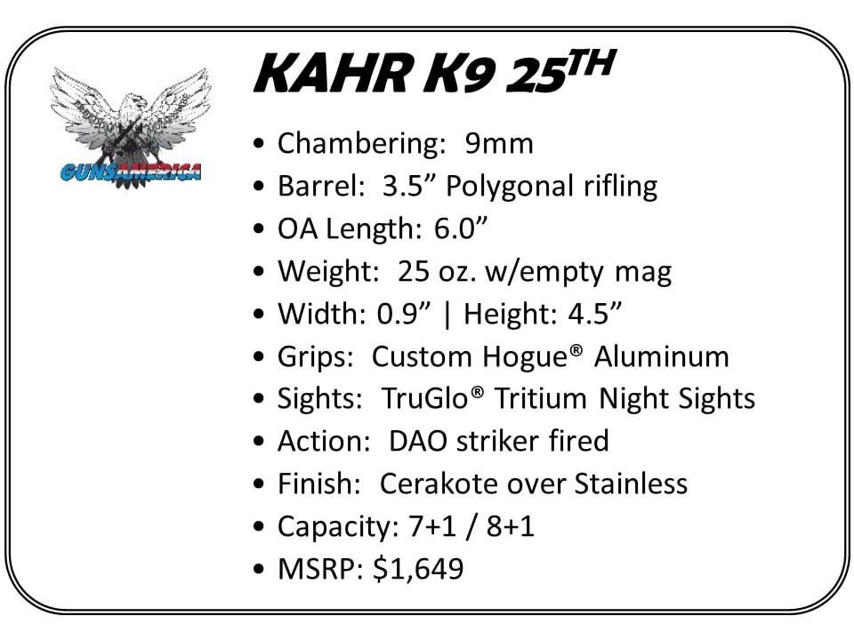 KAHR K9’s Silver Jubilee