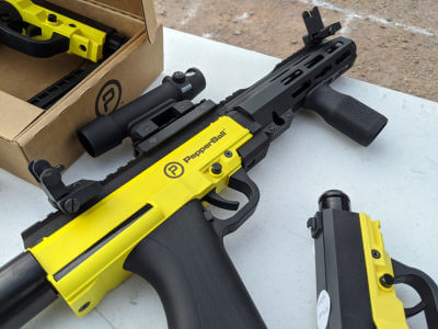 Non-Lethal Pepperball TCP Carbine Makes Hits at 115 Feet 'All Day' – SHOT Show 2020