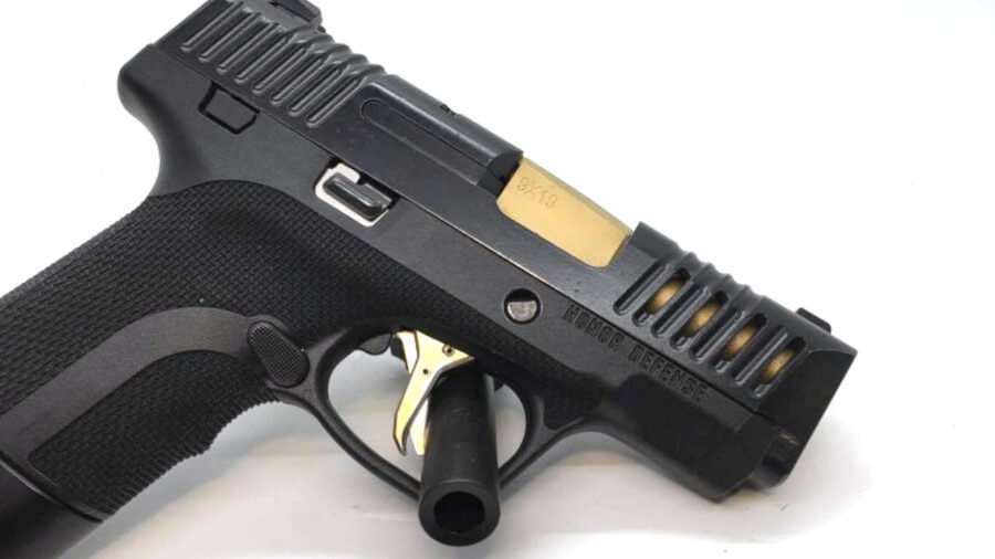 New Honor Defense Pro9 with Gold Accents and Two-Piece Trigger