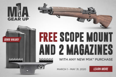 Springfield Armory Offers 2020 M1A Gear Up Promotion: Free Scope Mount, Mags ($265 Value!)