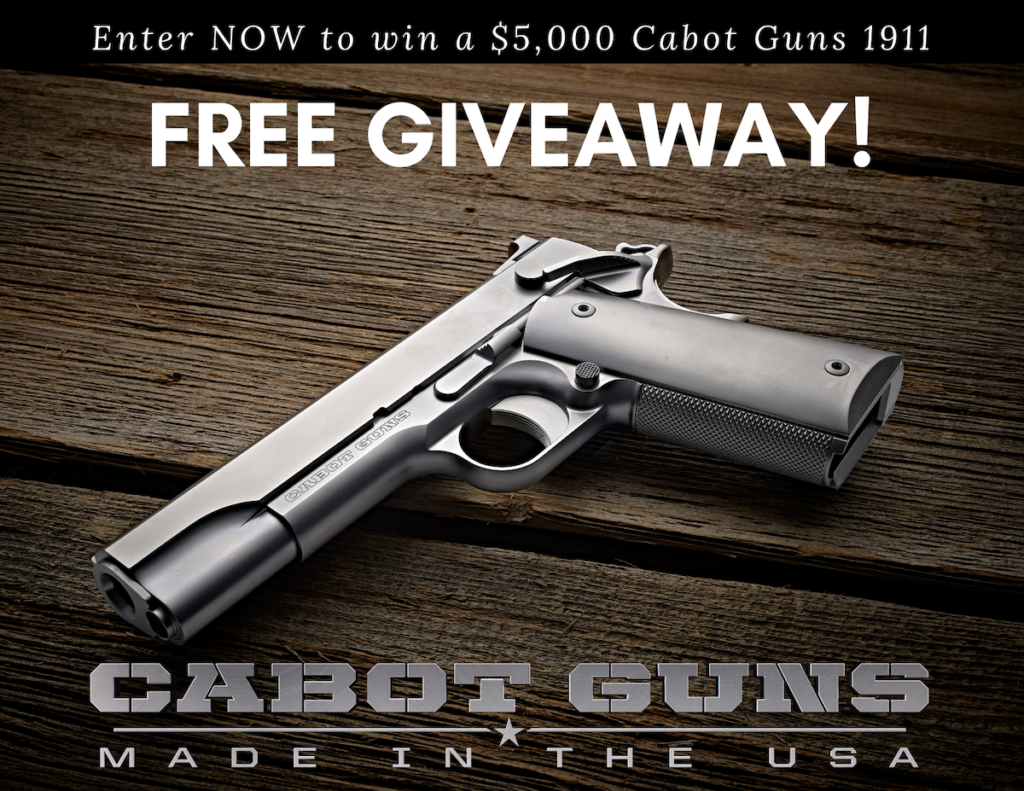 Last Chance for Free Giveaway: Win a Cabot ICON 1911 (,000 Pistol!)