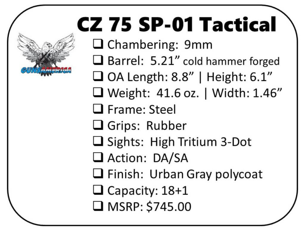 A Czech You Must Make on Your List: CZ 75 SP-01 Tactical Review