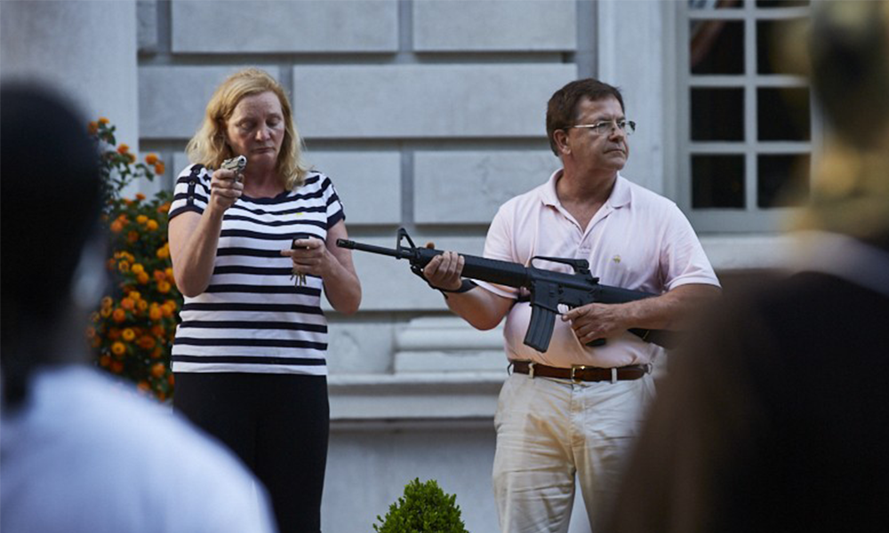 Armed Homeowners Brandish Firearms as BLM Protesters Break into Gated Neighborhood