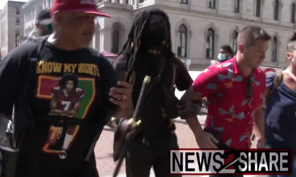 Boogaloo + Black Lives Matter? Groups Appear to Join Forces at Armed Protest