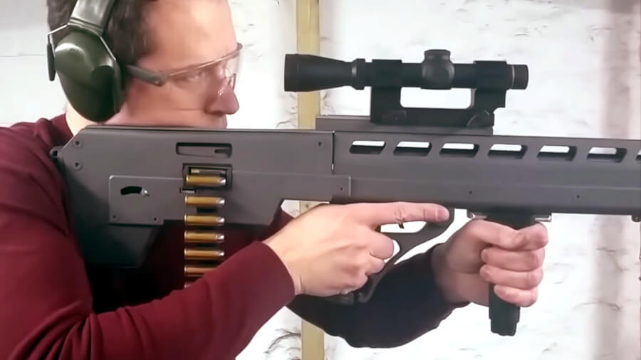 UK Man Makes Compliant Belt-Fed Lever-Action .44 Magnum Bullpup