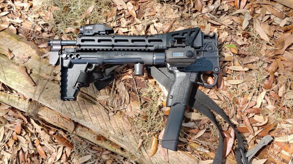 KelTec Sub 2000 folding 9mm carbine folded for storage