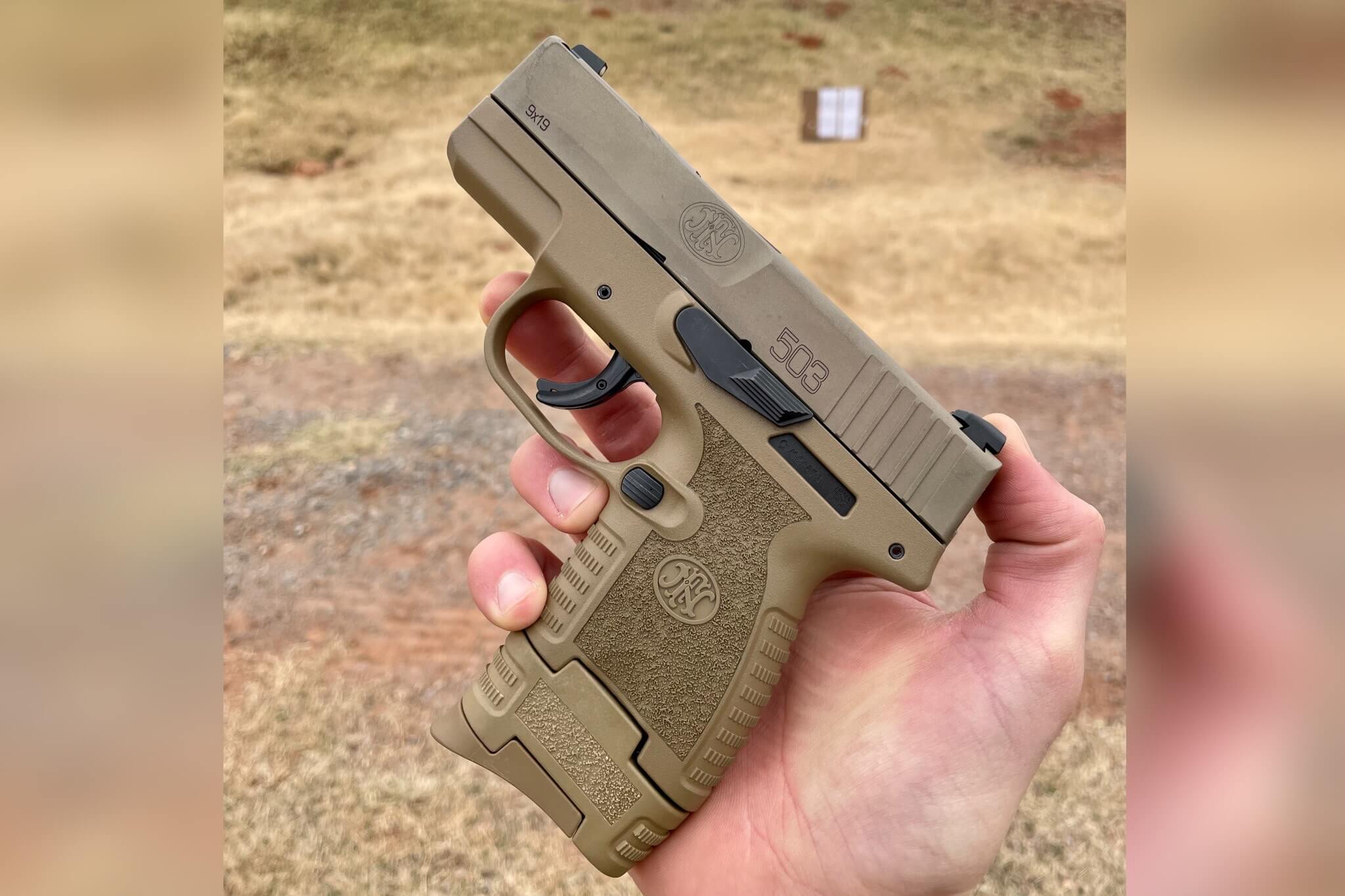 FN 503 slim single stack 9mm carry pistol