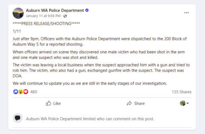 Washington Man Survives Shootout During Robbery Attempt