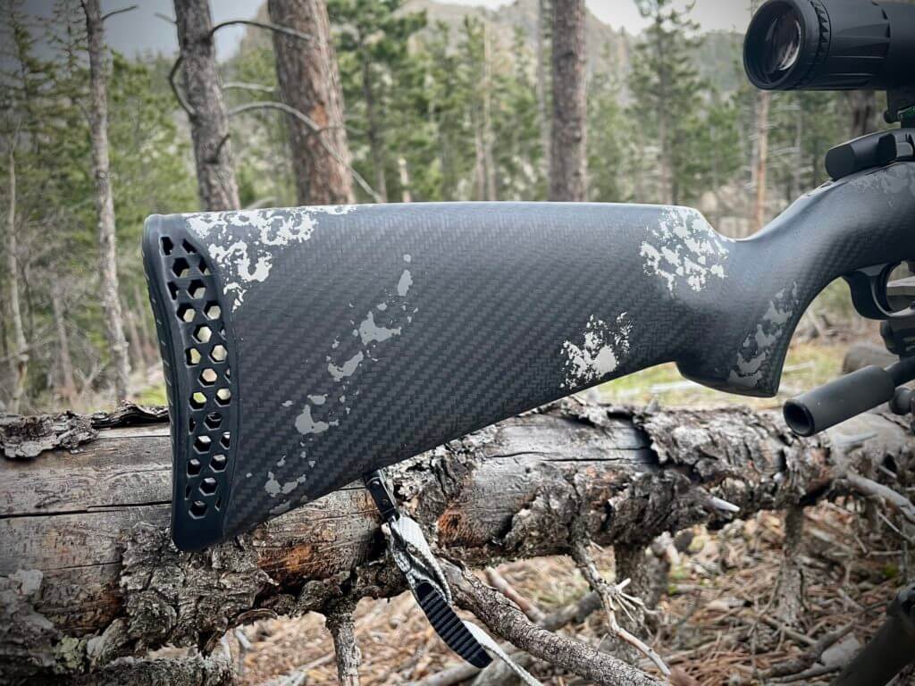 Weatherby Ultralight Mark V Backcountry 2.0 TI buttstock and kickpad