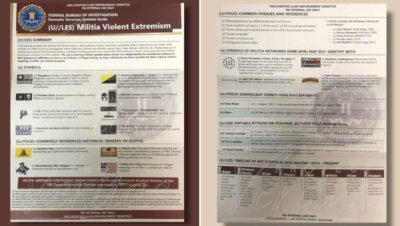 Leaked FBI Documents Equate ‘Militia Violent Extremists’ with 2A Advocates 