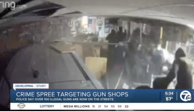 Thieves Plow Car Into Gun Stores, Steal 100 Guns in Two Days