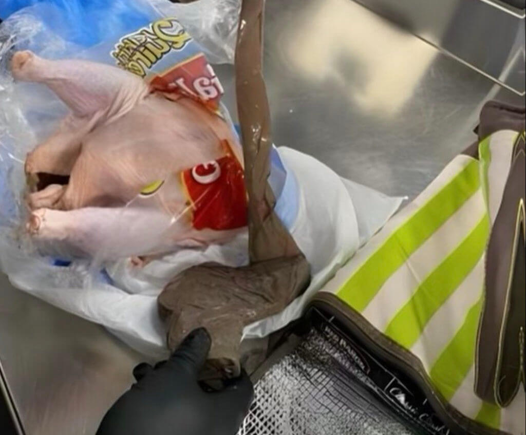TSA Finds Gun Stuffed Inside Raw Chicken