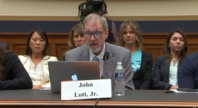 WATCH: Dr. Lott Testifies Before House Committee (Gives 3 Basic Facts Everyone Should Know!)