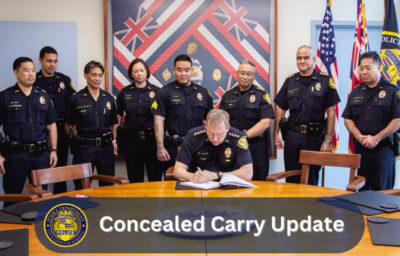 HPD Chief signs license to carry concealed firearms.