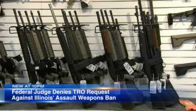 Judge allows Illinois ban on "assault weapons" to remain in place.