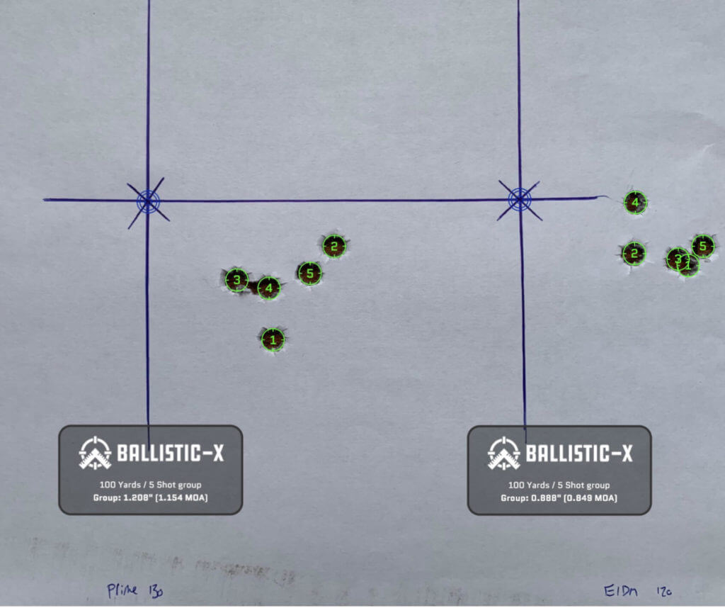 Bergara MgLite accuracy test with prime ammunition and Hornady ELD-M.