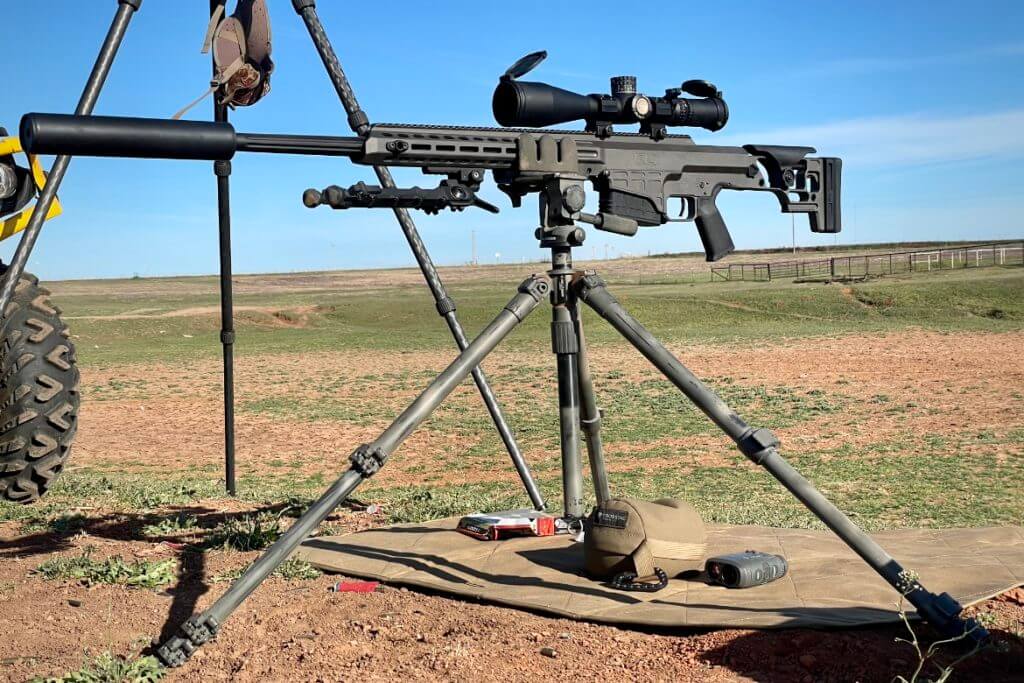 Vortex Razor® HD 4000 GB sitting next to the Barrett MRAD I was using to shoot targets at varying distances hundreds of yards away