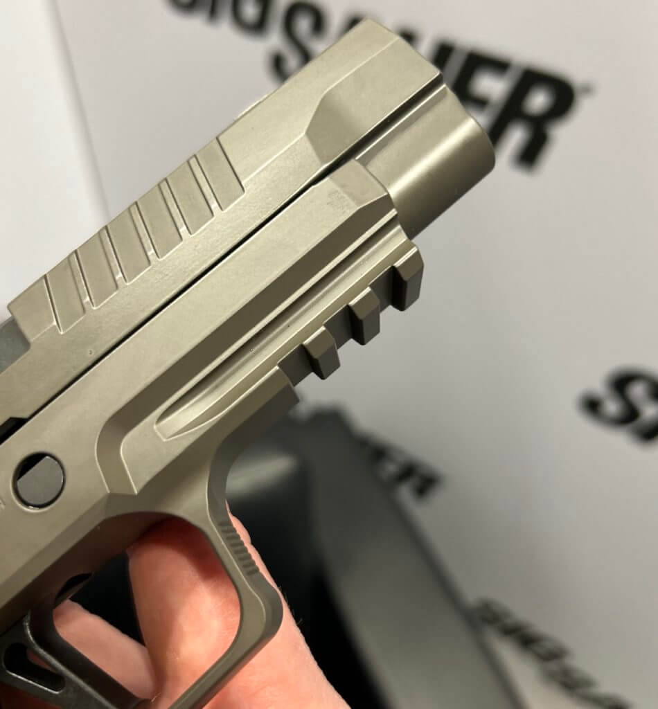 SIG Sauer Legion AXG has a rail for lights and lasers.