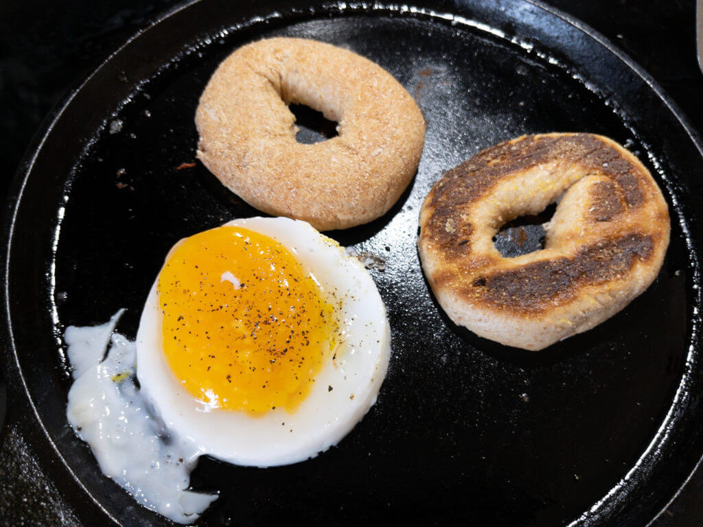 Simple Gourmet: Game Sausage, Duck Egg, & Apple Breakfast Sandwich