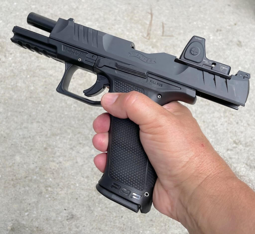 Walther PDP 4.5" magazine release.