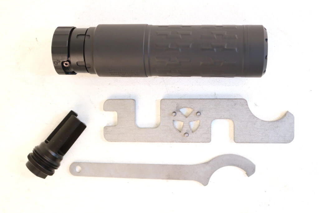  The SilencerCo Velos LBP Sound Suppressor with tools