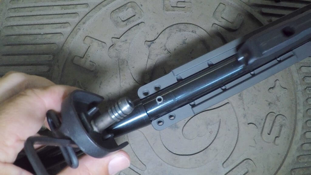 Installing gas block on Ruger Mini-14 Ranch Rifle.