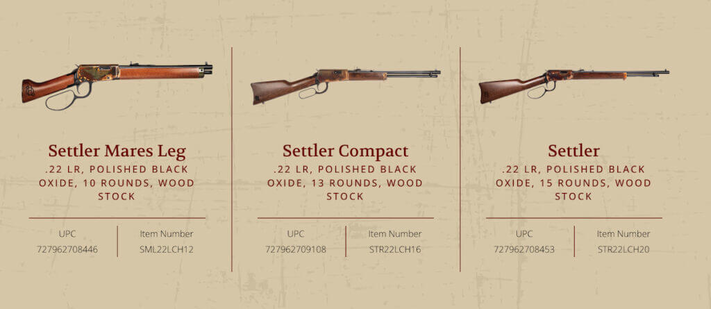 Heritage Manufacturing Introduces Versatile Settler Series Firearms: .22LR Lever Guns!