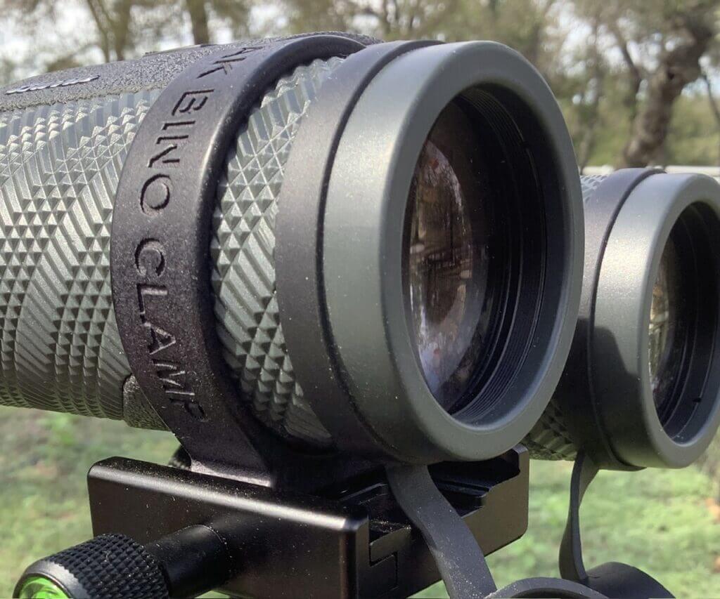 Closeup on the 10x42 Burris LRF binoculars