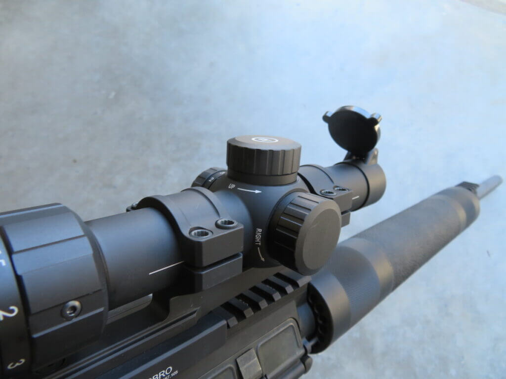 capped turrets on an LVPO optic