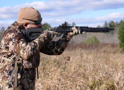 A shooter with a Marlin Dark Series lever action.