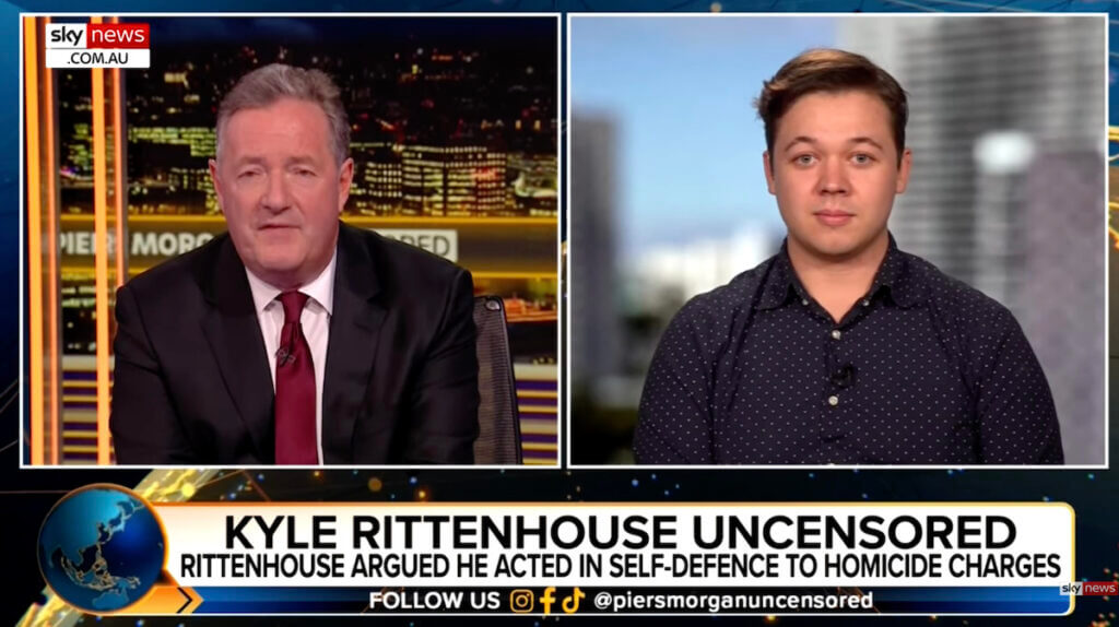 Kyle Rittenhouse was interviewed by Piers Morgan.