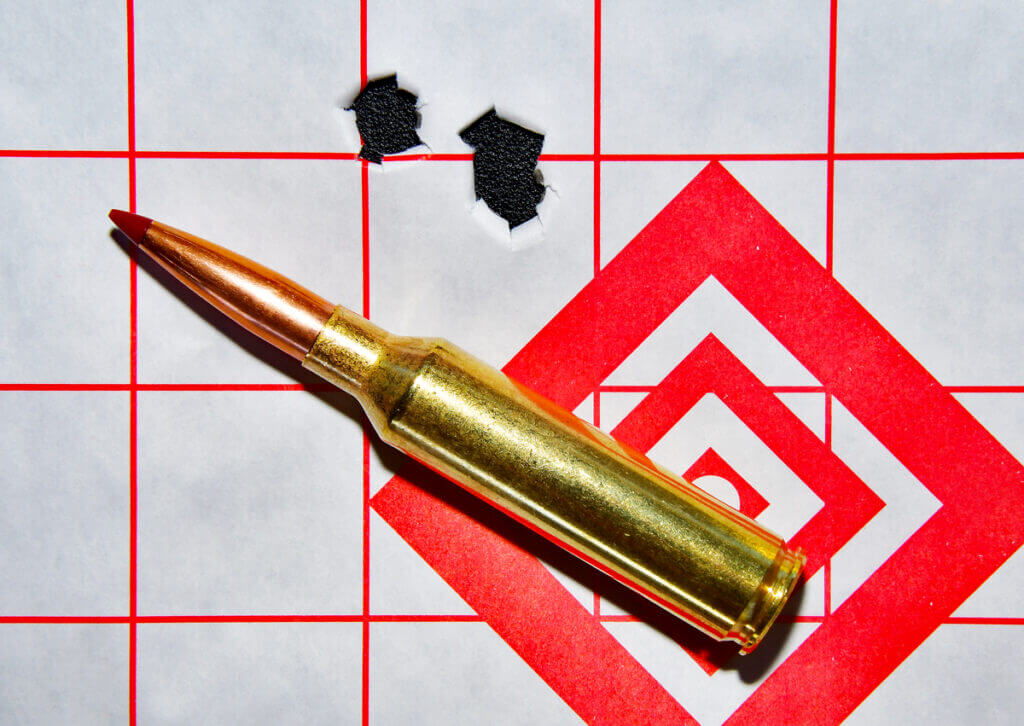 Hornady ELD-X ammo, half-inch group at the range.