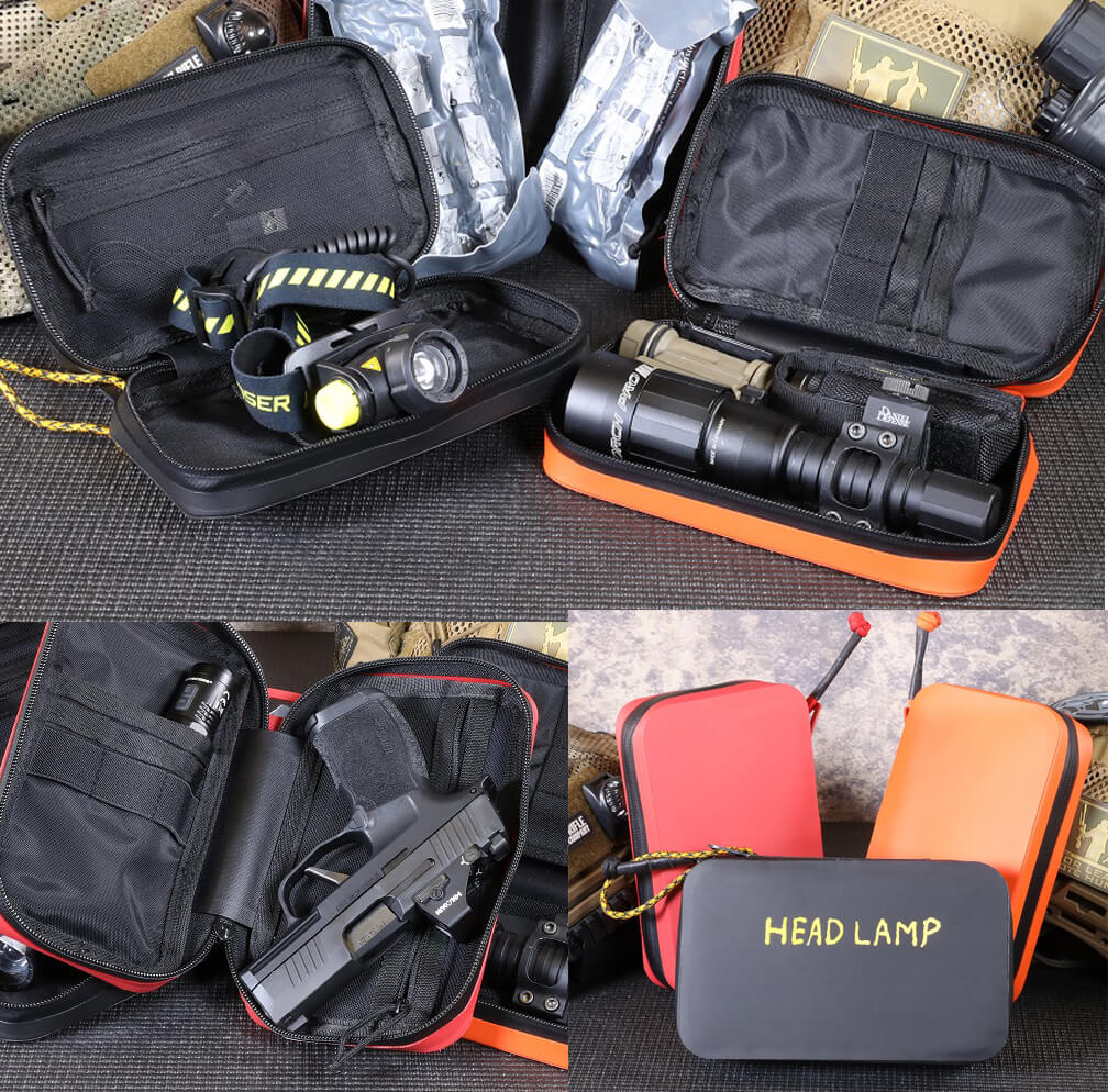 5.11 waterproof gear bags in red, black, and orange